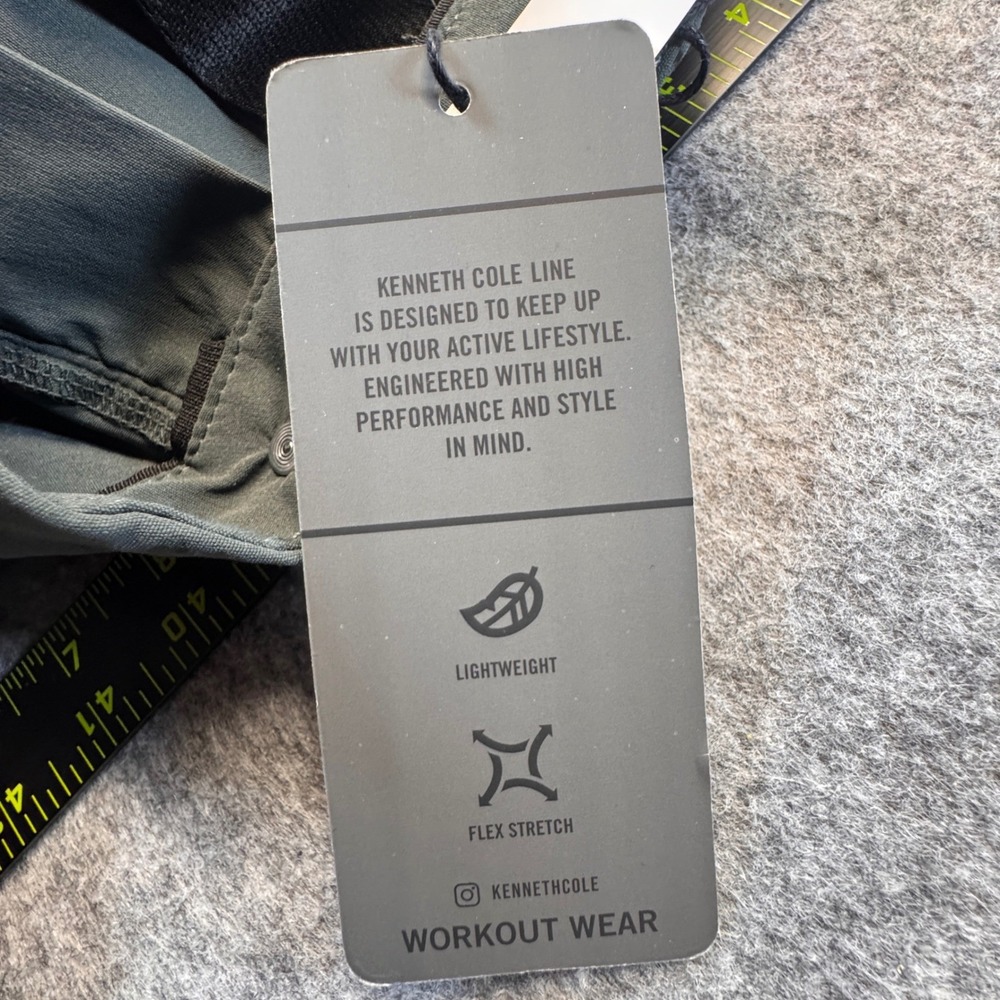 Kenneth Cole Smoked Spruce Tapered Fit Workout Pants Mens 34x32 K09D82SSUB6 NWT - Picture 10 of 12